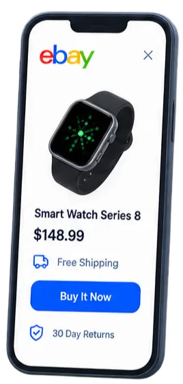 eBay Mobile Store Product Listing