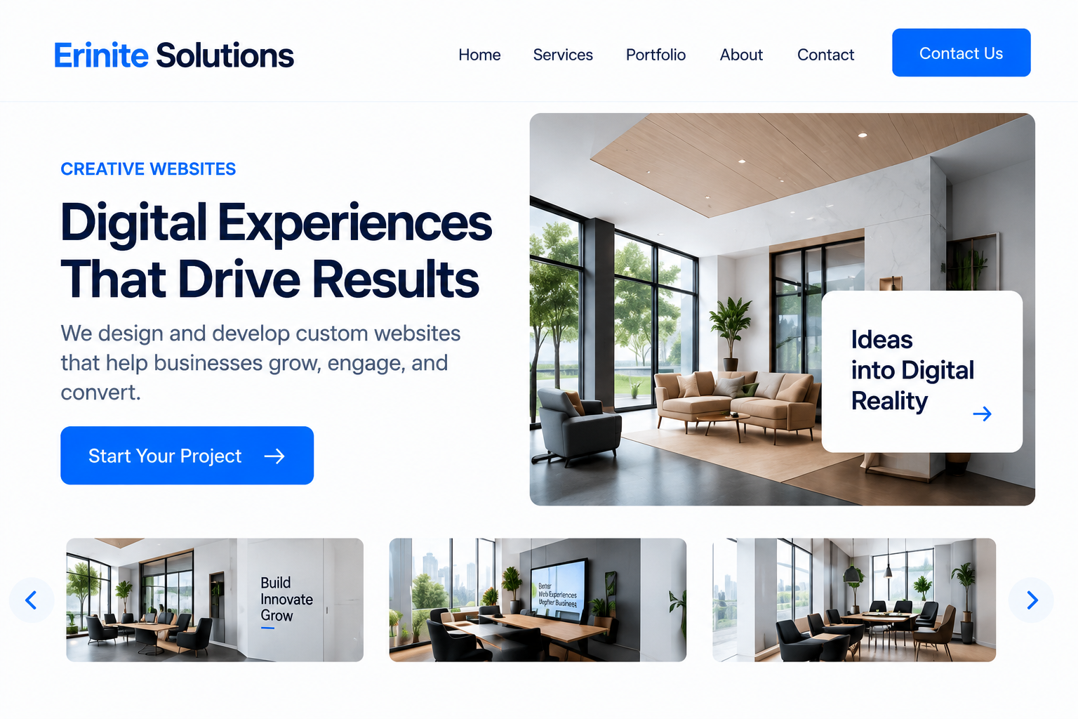 Erinite Web Solutions Browser Showcase