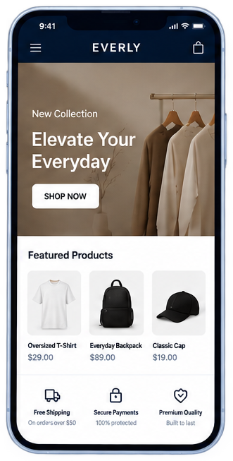 Shopify Mobile Store Mockup